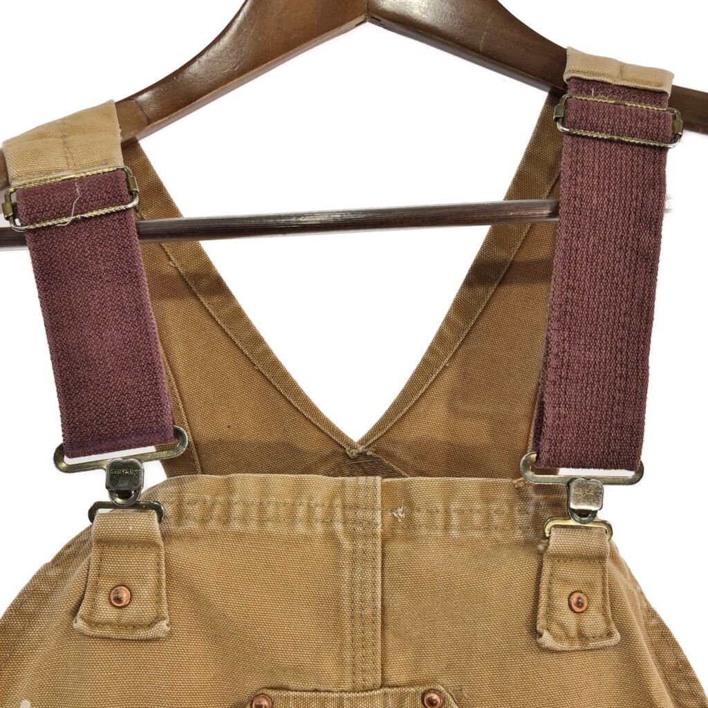 90年代 USA製 Carhartt カーハート ダック ダブルニー ビブ
