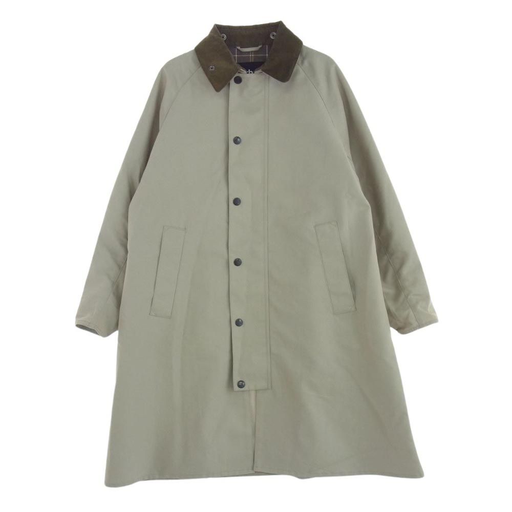バブアー Barbour 232MCAS071 襟コーデュロイ ロング ステンカラー コート 36【中古】