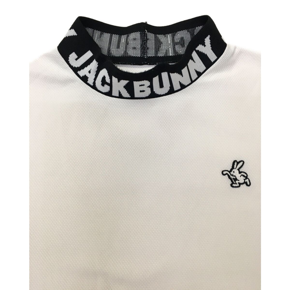 JACK BUNNY!! - coco 中古 ジャックバニー Jack Bunny!! メンズ 半袖シャツ 4(M) 緑 グリーン ロゴ入り モックネック ハイネック 中古 メンズ ジャックバニー Jack Bunny!! 半袖シャツ 4(M) 白