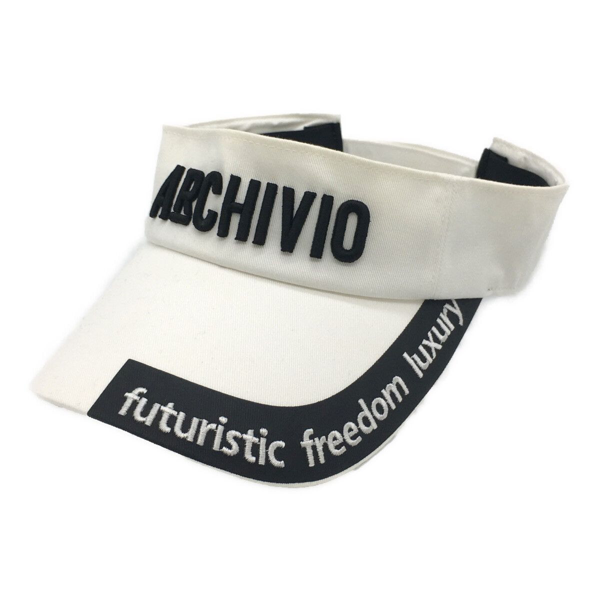中古 アルチビオ archivio サンバイザー ホワイト 白 ロゴ