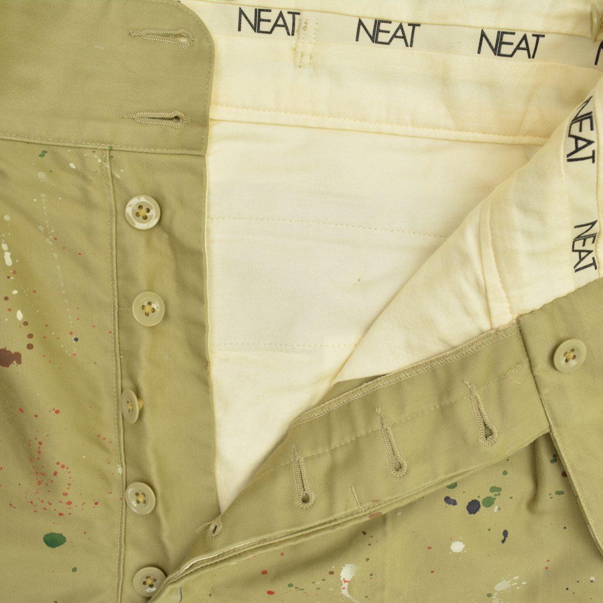 NEAT】GIZA Moleskin Beltless (paint) ギザ モールスキン ベルトレス