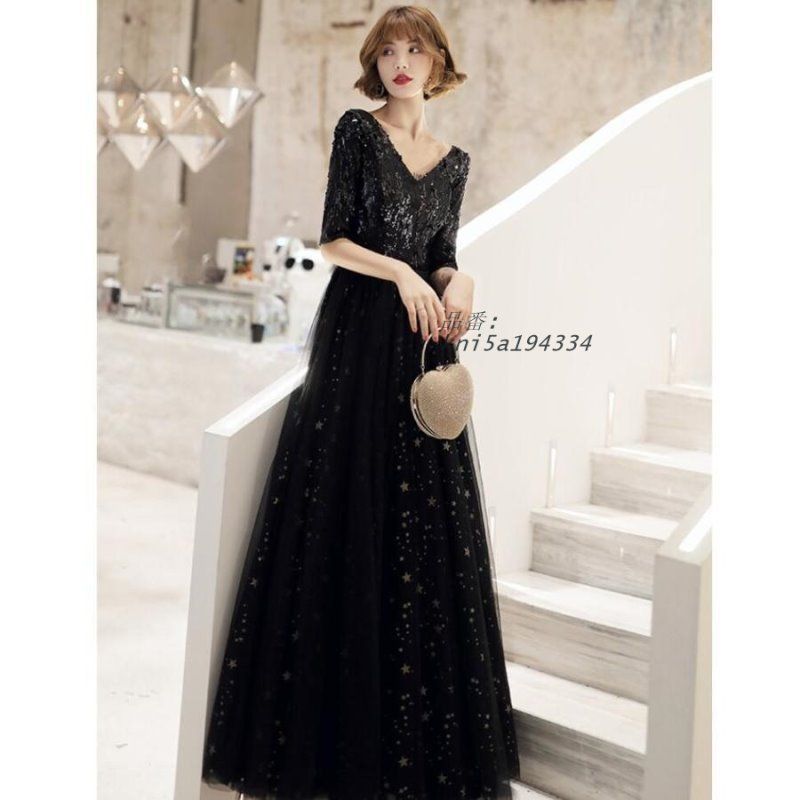 ウエディングドレス ロングドレス 袖あり パーティードレス マキシワンピース 結婚式ドレス 舞台衣装 披露宴 演奏会 30代40代 二次会 結婚式 Aライン kni5a194334