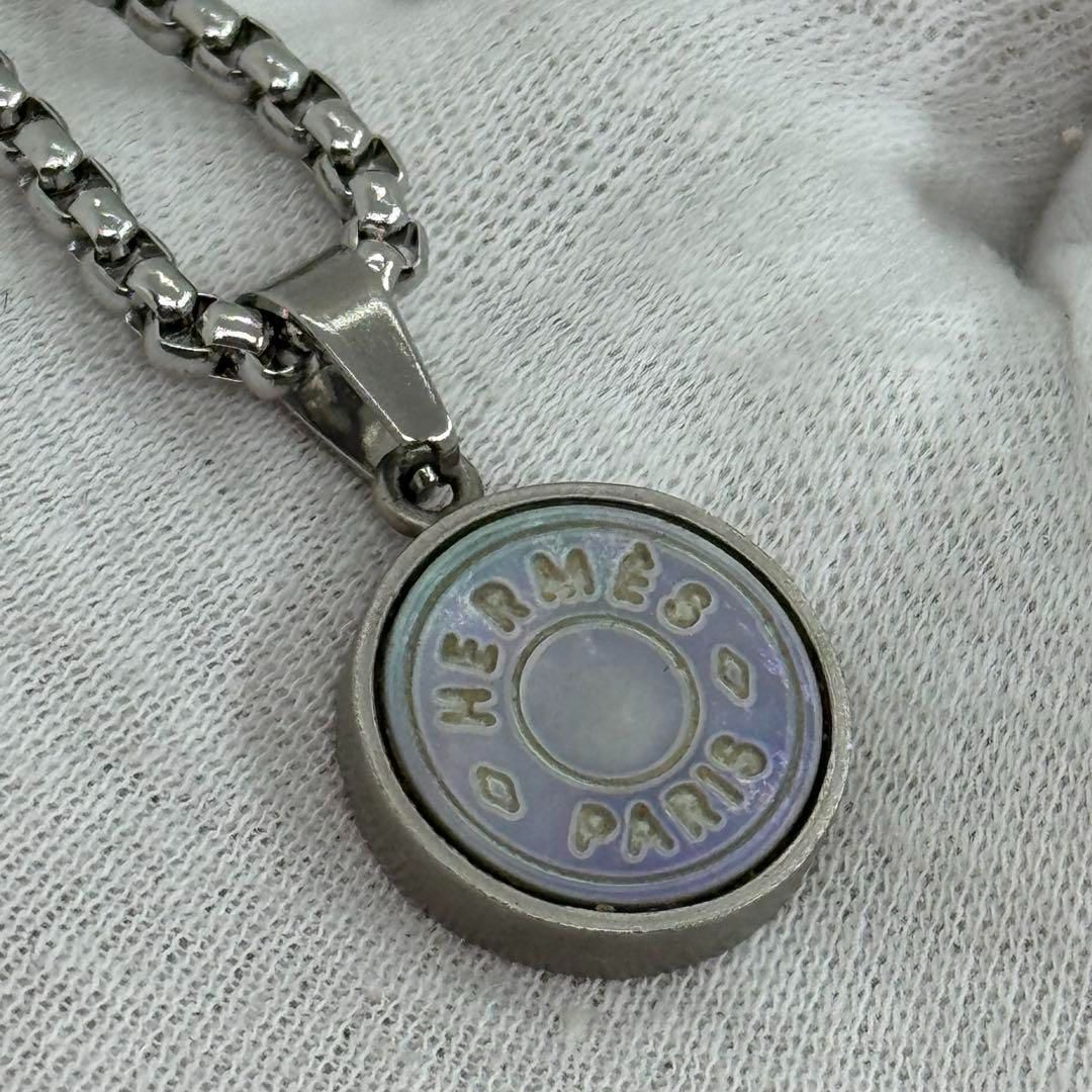 HERMES セリエ シェル ペンダントトップ ネックレス チャーム0904c