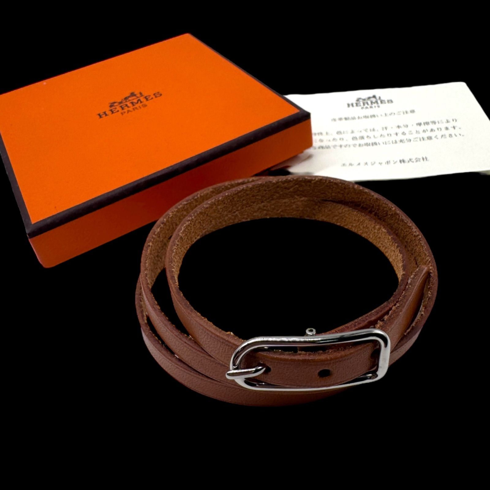 エルメス　HEREMS アピ　ブレスレット、チョーカー　レザーアクセサリー エルメス(Hermes) アピ 4連ブレスレット チョーカー レザー