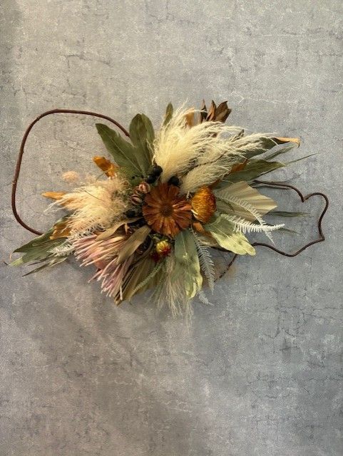 No.5 プロの店 １点物 ドライフラワー ウォールデコ ドライフラワーアレジメント プレゼント ロゼッタ