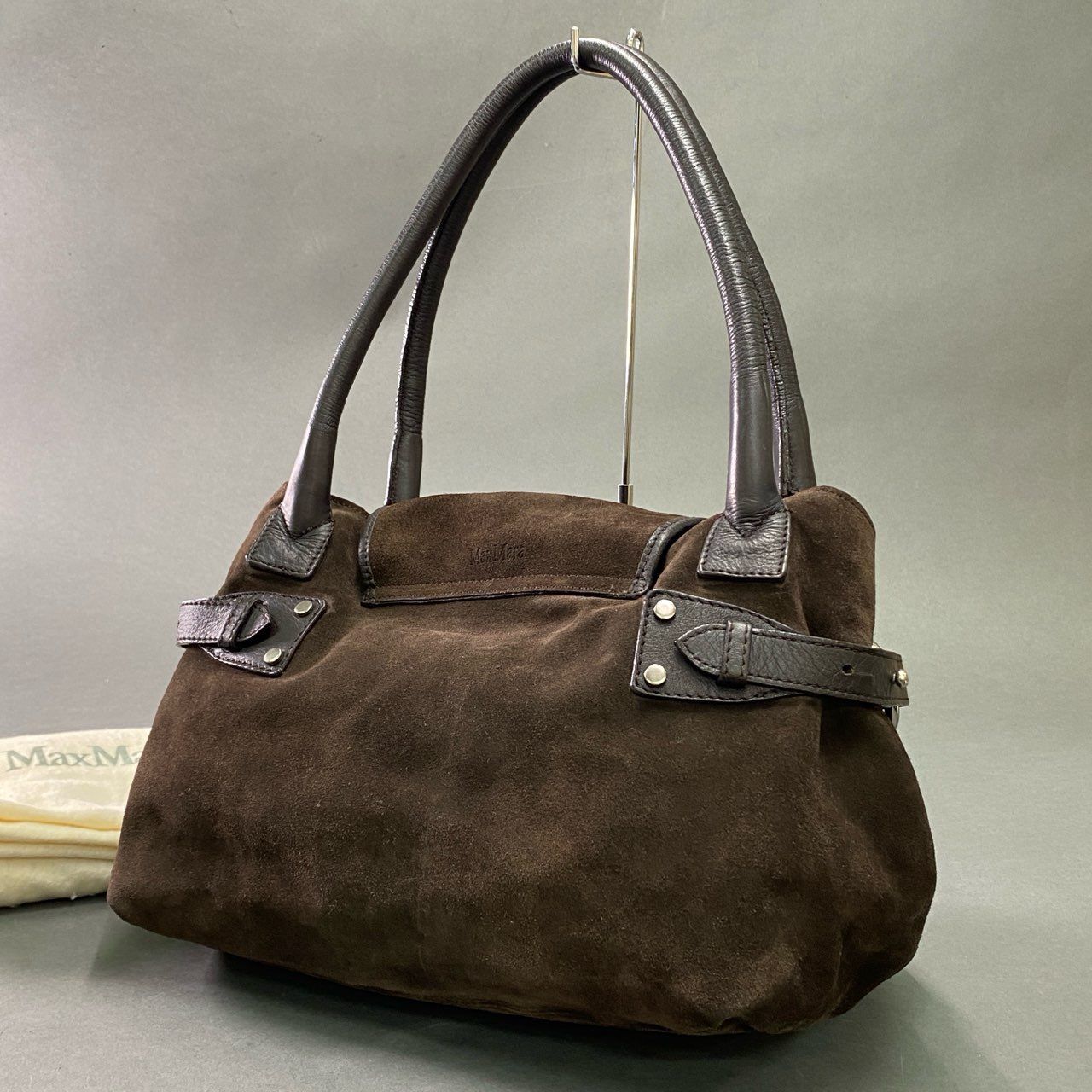 Cb10 Max Mara マックスマーラ スエードレザー ワンショルダーバッグ 