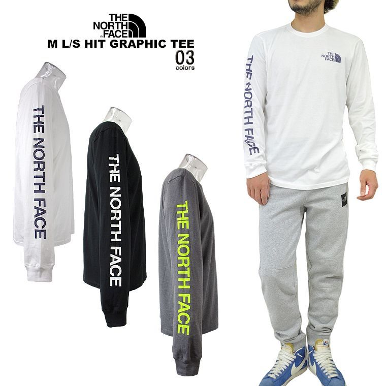 海外限定 THE NORTH FACE L/SヒットグラフィックロングTシャツ メンズ