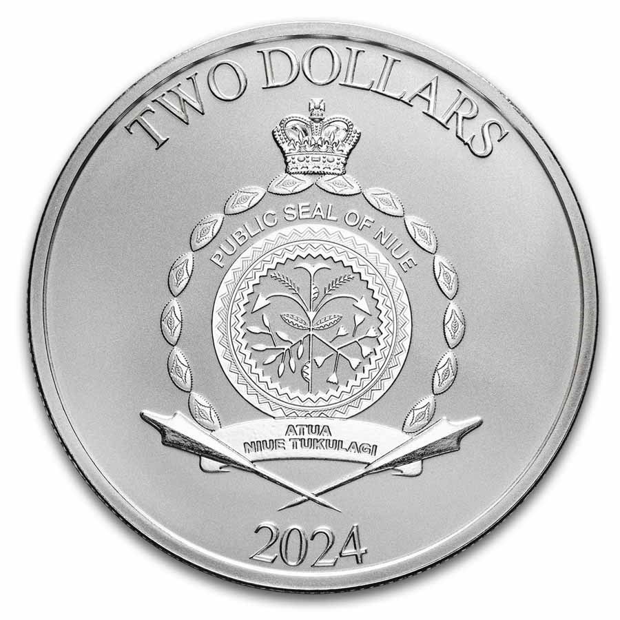 保証書 カプセル付き 2025年 ニウエ ディズニー ミッキーとミニーのクリスマス 純銀 1オンス 銀貨