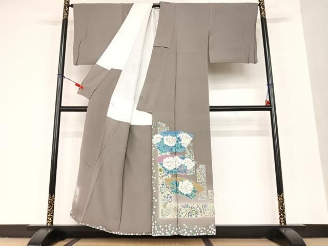 平和屋着物○本場加賀友禅作家 杉浦伸 色留袖 地紙横段花文 暈し染め