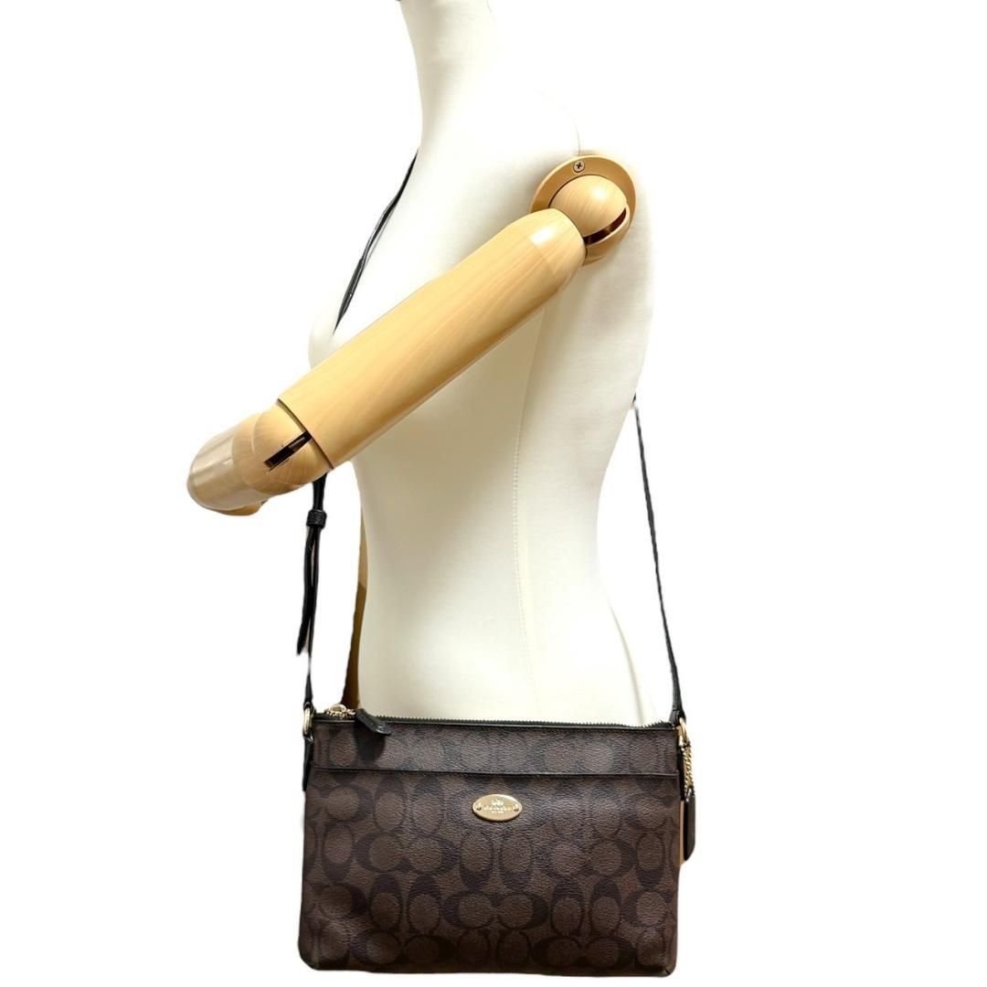 美品✨COACH ショルダーバッグ 黒 シグネチャー 70333 COACH コーチ ショルダーバッグ PVC シグネチャー 総柄 COACH コーチ