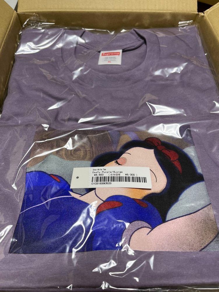XL Supreme Snow White Tee Dusty Purple - メルカリ