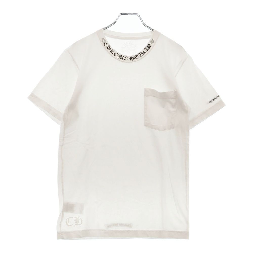 CHROME HEARTS (クロムハーツ) CH T-SHRT ネックロゴプリント半袖T  