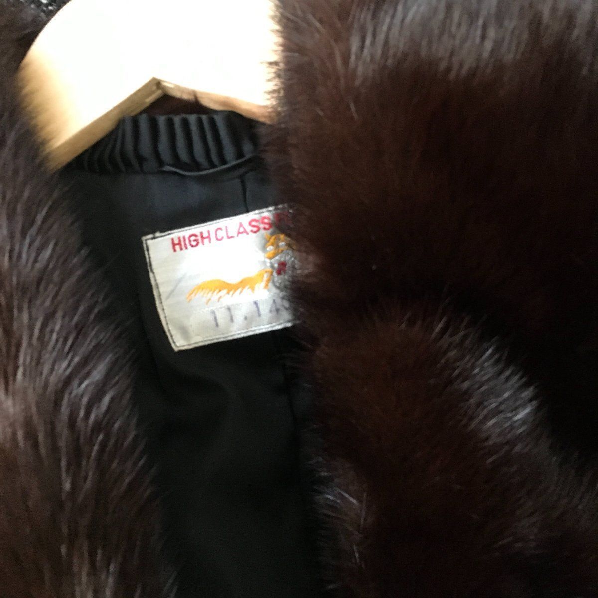 美品 HIGH　CLASS FURファー　ダーク　MINKミンク ロング　コート 美品 HIGH CLASS FUR ミンクファー ダーク MINKミンク ロング