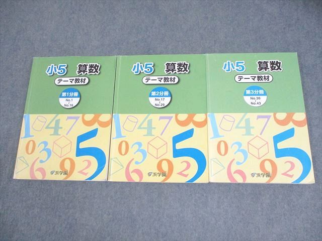浜学園テキスト小5 浜学園 小5 夏期講習/冬期講習 算数/ゴリゴリ計算テキスト 計3冊