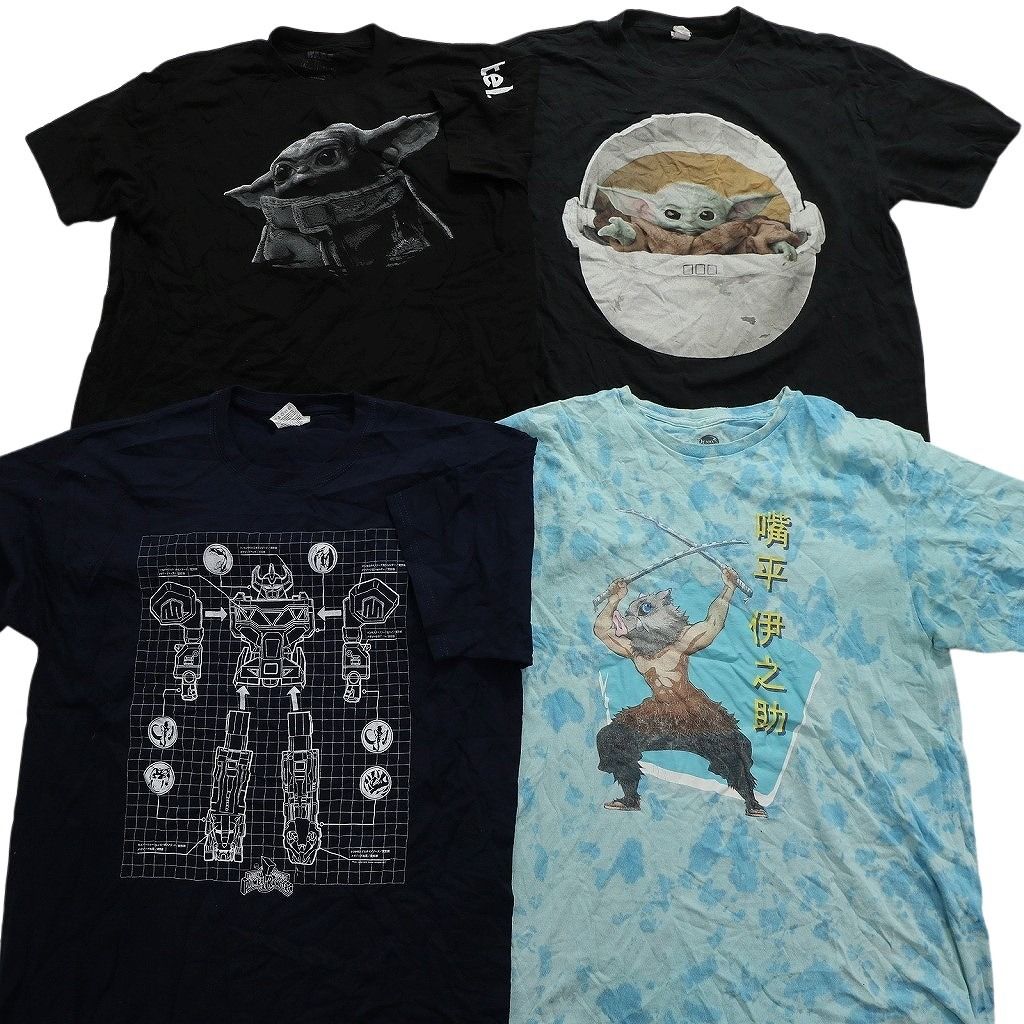 古着卸 まとめ売り キャラクター 半袖Tシャツ 16枚セット (メンズ L