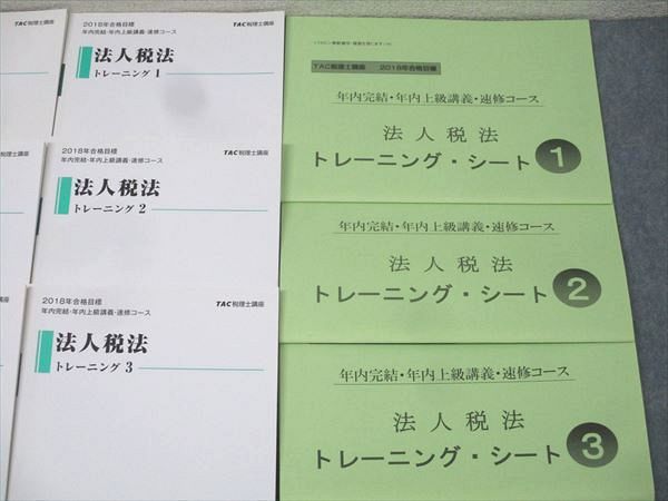 TAC 税理士講座 法人税法 基本テキスト/トレーニング1～3/理論