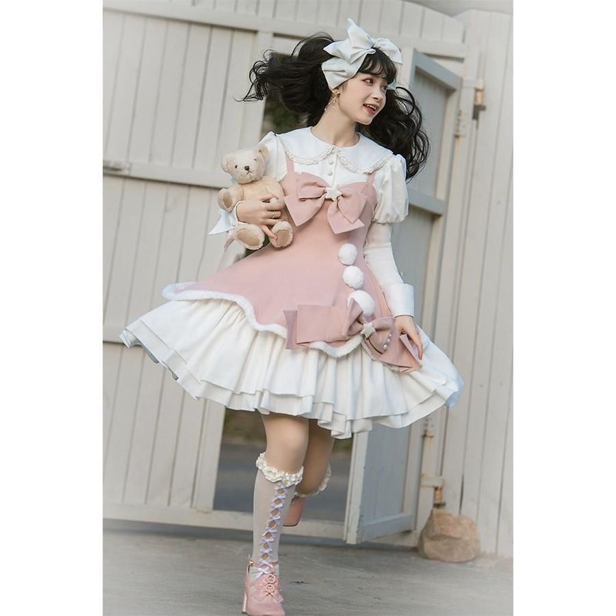 ロリータ ワンピース コスチューム メイド服 ゴスロリ ロリータワンピース 華やか メイド 豪華セット レディース 姫袖 姫ロリ 甘ロリ ゴシック ゴスロリ おと