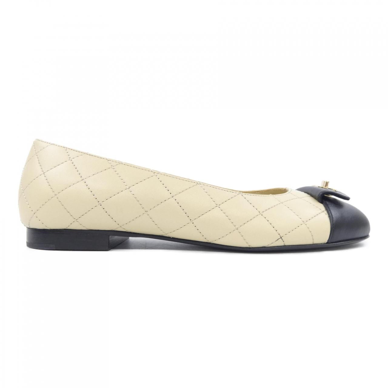 シャネル CHANEL バレリーナ ターンロック G45879B17834 フラットシューズ