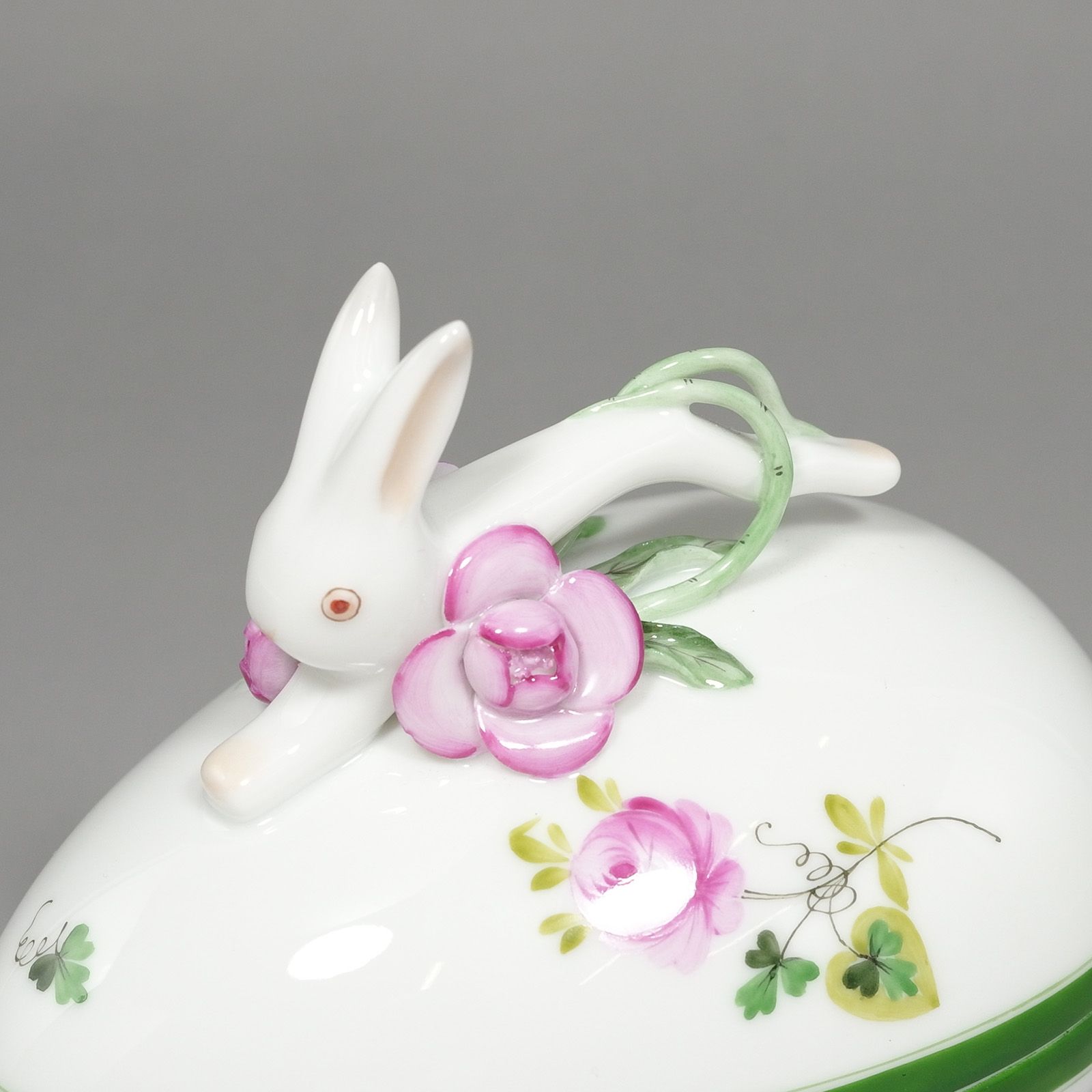 HEREND】ヘレンド ウィーンの薔薇 ラピット 卵型ボックス 小物