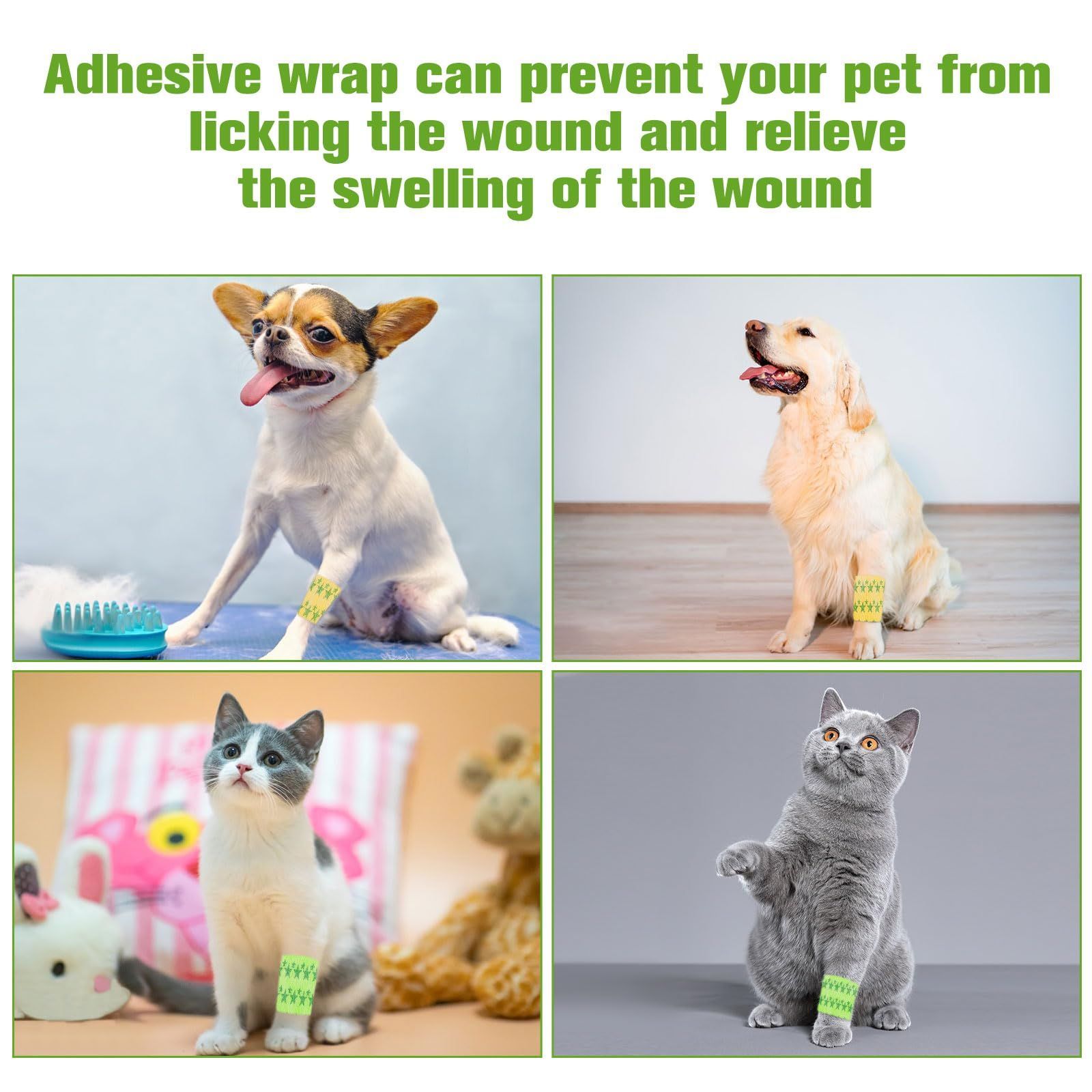  5 cm 4.5 m 12巻入 厚手タイプ 不織布 通気性 伸縮性 猫 犬用 ペット バンテージ 粘着包帯 自着性 弾性包帯 テーピング ペットフレックス 包帯 衛生医療用品 救急用品