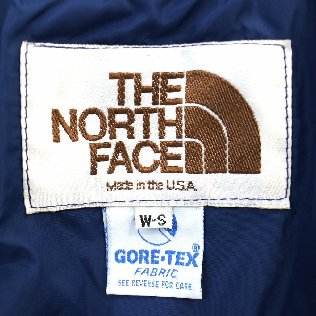 70年代 USA製 THE NORTH FACE ノースフェイス GORE-TEX ゴアテックス マウンテンパーカー 防寒 ブルー (レディース S)  中古 古着 O0229