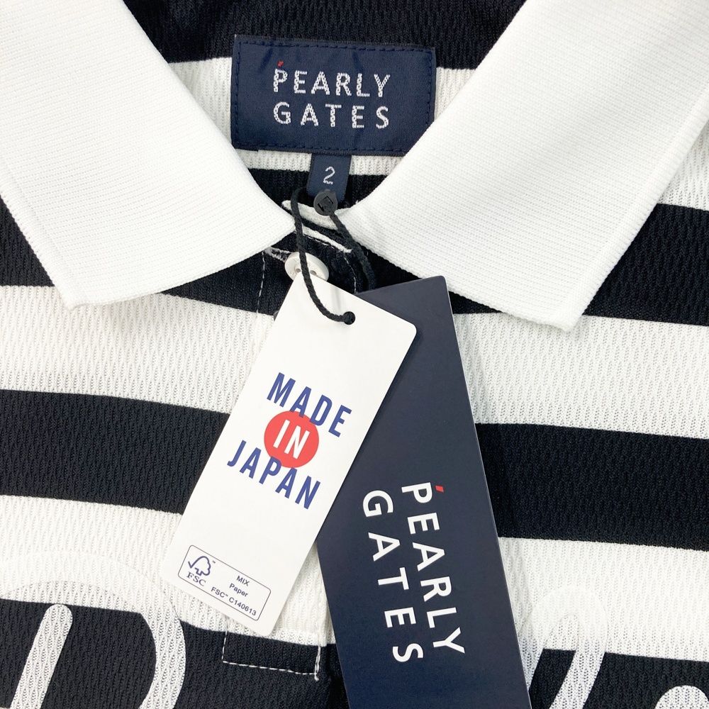 サイズ：2 PEARLY GATES パーリーゲイツ 半袖ポロシャツ ホワイト系