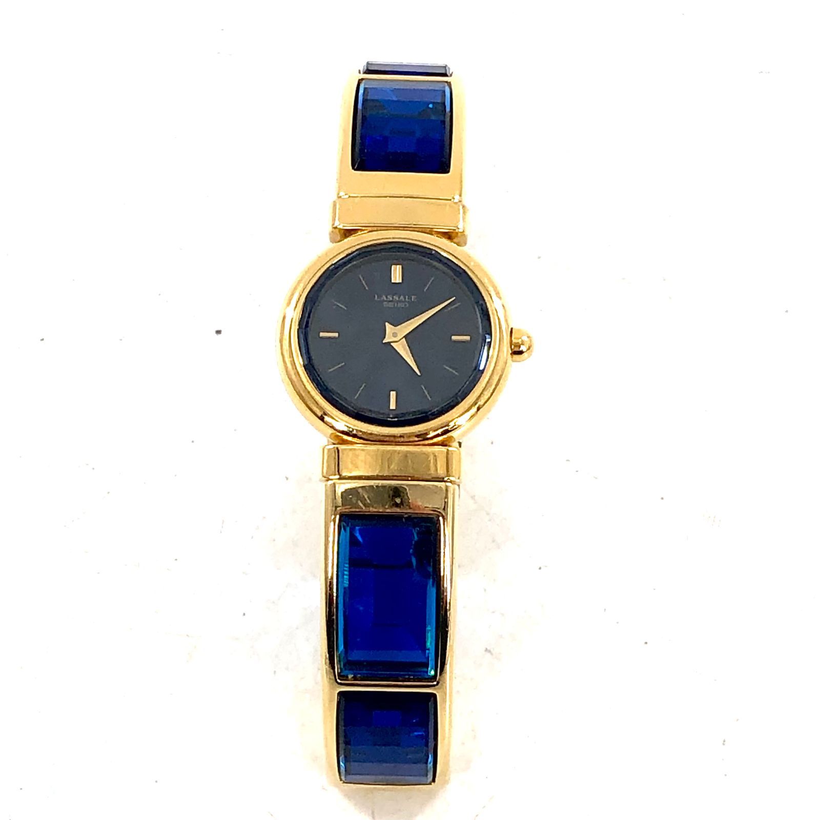 SEIKO セイコー LASSALE ラサール 1F20-1B60 SS/QZ ネイビー文字
