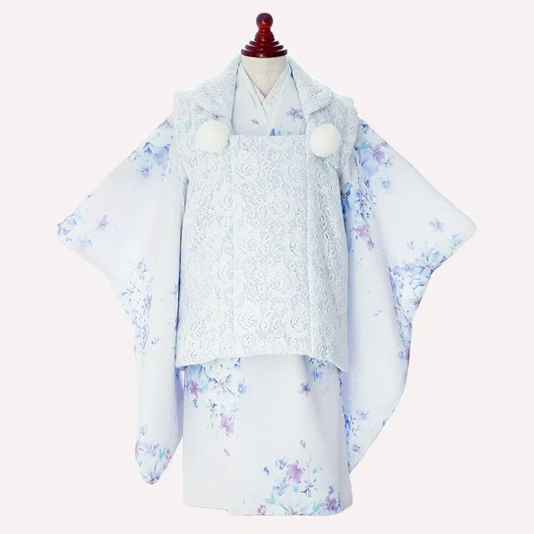 白花色着物×空色レース