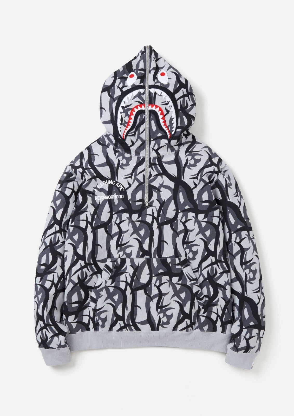 NEIGHBORHOOD BAPE TRIAL CAMO TWO FACE HALF ZIP HOODIE  パーカー  242NOAPN-CSM07S