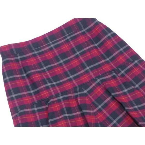 ヌメロ赤チェックスカート38サイズ