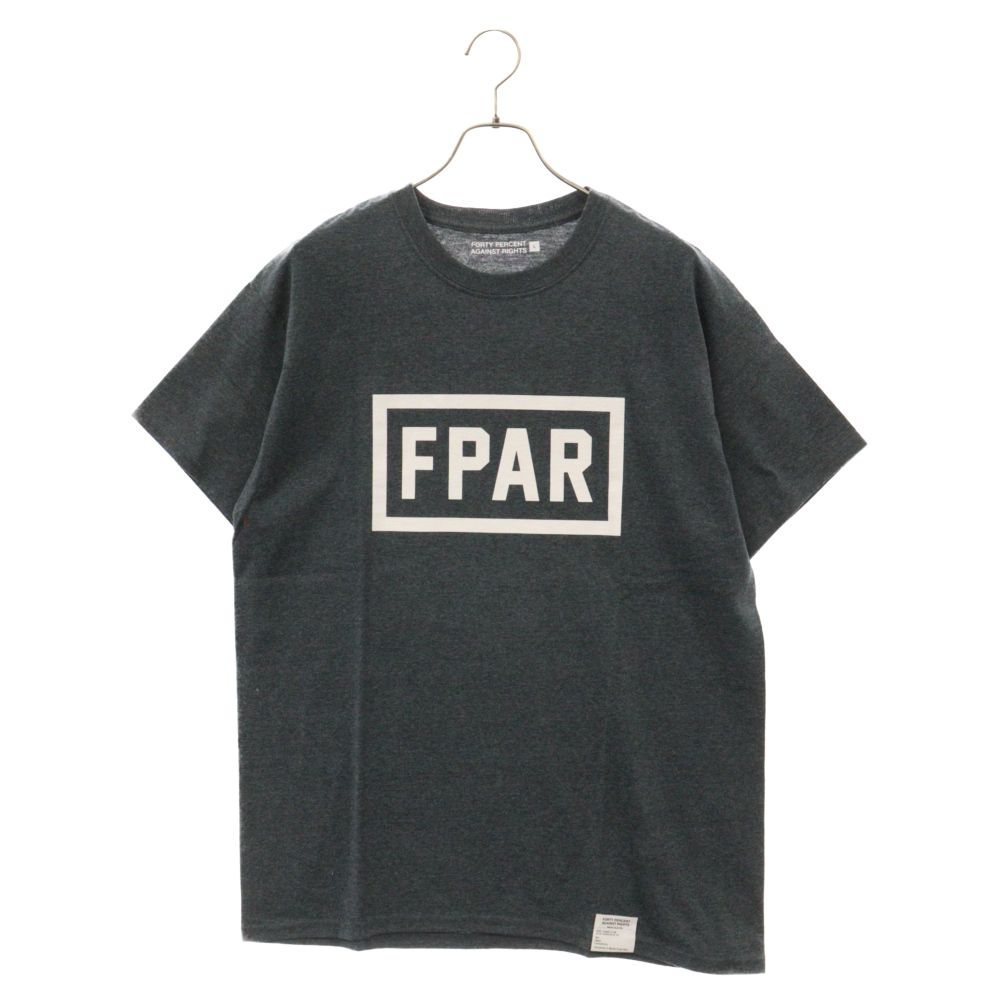 FPAR/FORTY PERCENTS AGAINST RIGHTS (フォーティーパーセント アゲインストライツ) 19AW COLLEGE SS TEE カレッジロゴプリント クルーネック 半袖Tシャツ カットソー グレー 192TNFP-STM04