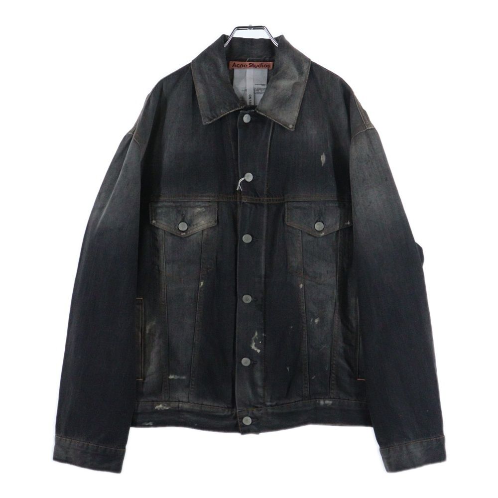 Acne Studios アクネ ストゥディオズ 25SS オーバーサイズ ペンキ加工 デニムジャケット グレー FN-UX-OUTW000073
