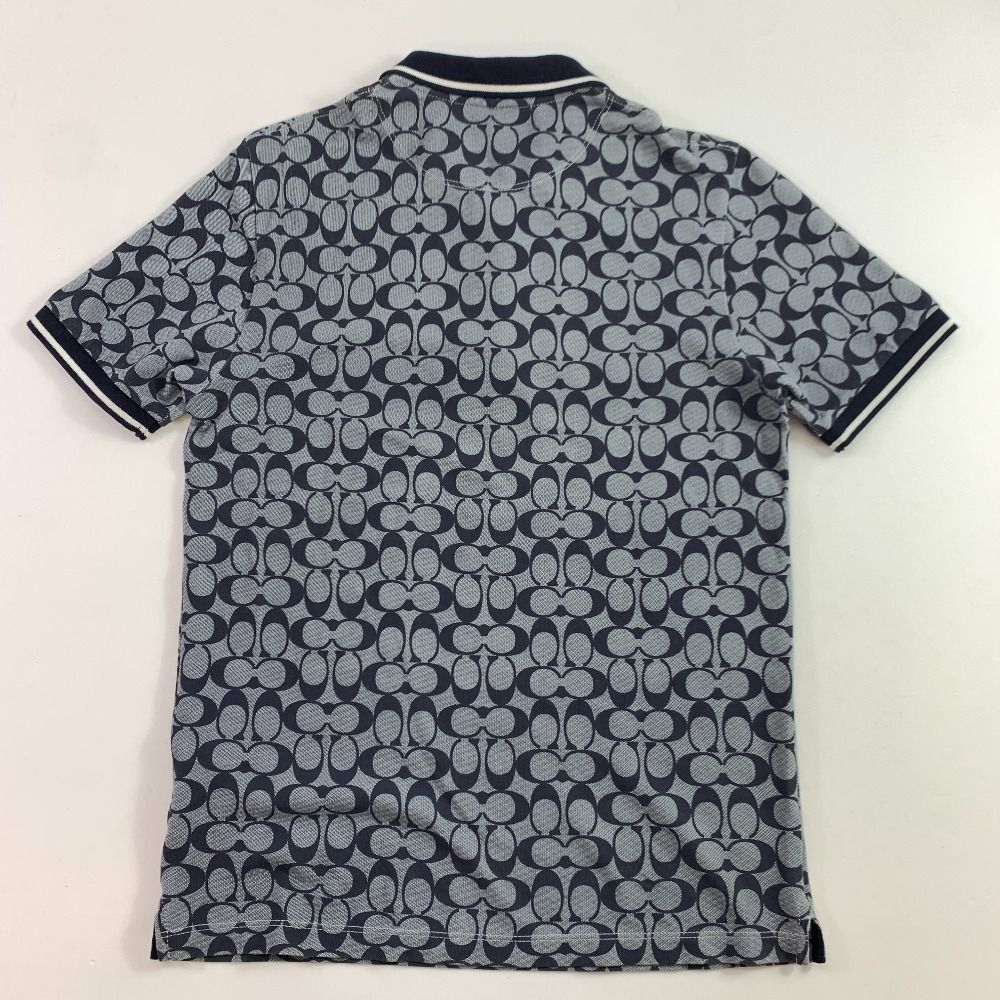 04w4568▽※【中古】COACH コーチ シグネチャー柄ポロシャツ