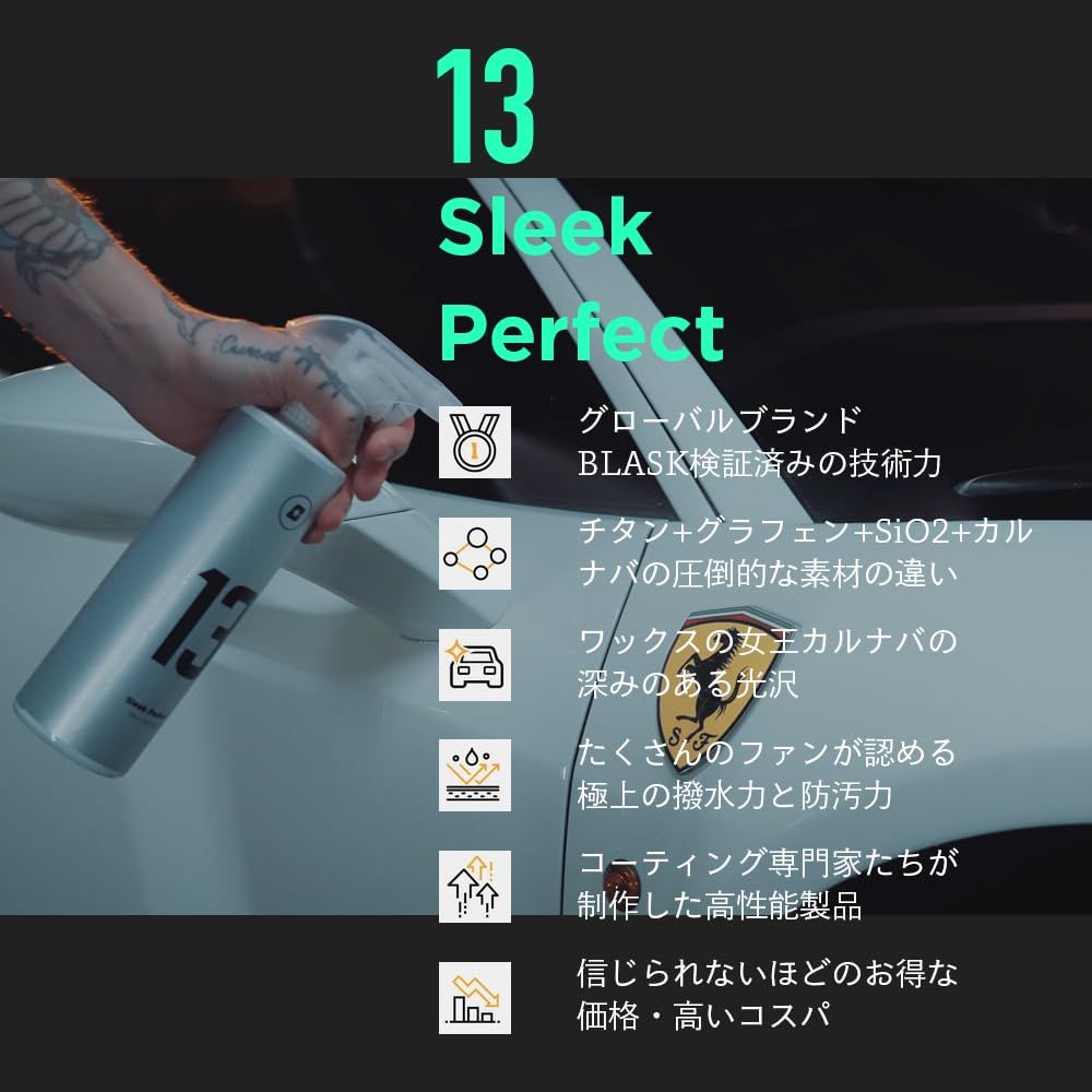 BLASK No.13 スリークパーフェクト 500mL ブラスク 13 グラフェン SiO2 カルナバ チタン コーティング