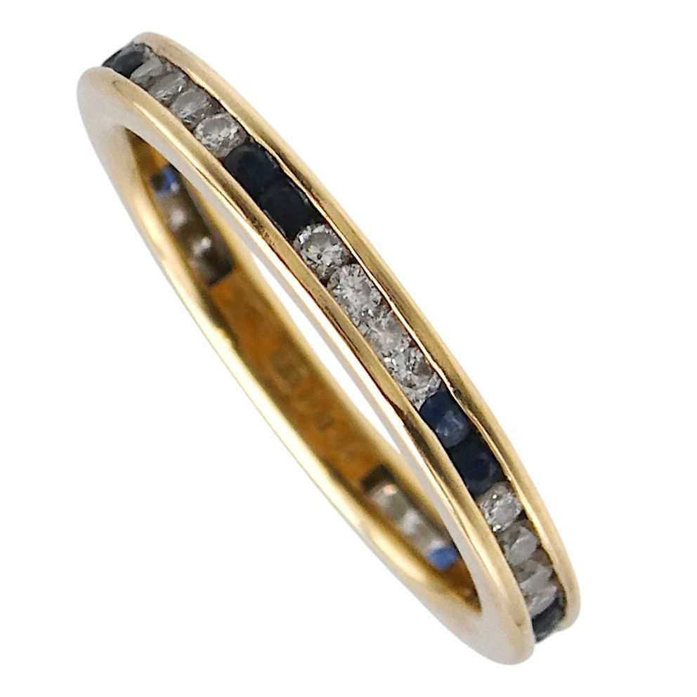 リング K18 ダイヤモンド0.34ct 16号 ハーフダイヤ以上 