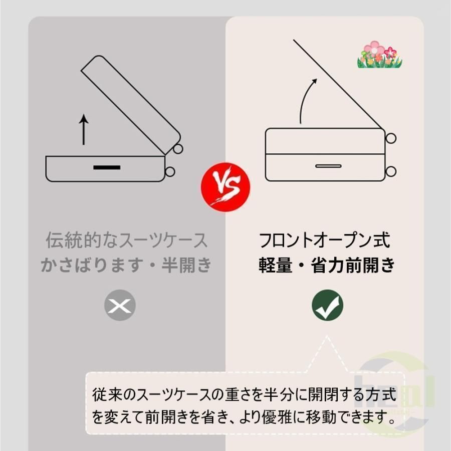 スーツケースキャリーケース機内持ち込み多機能スーツケースフロントオープン前開きUSBポート付き充電口カップホルダー付き43L|69L超軽量大容量