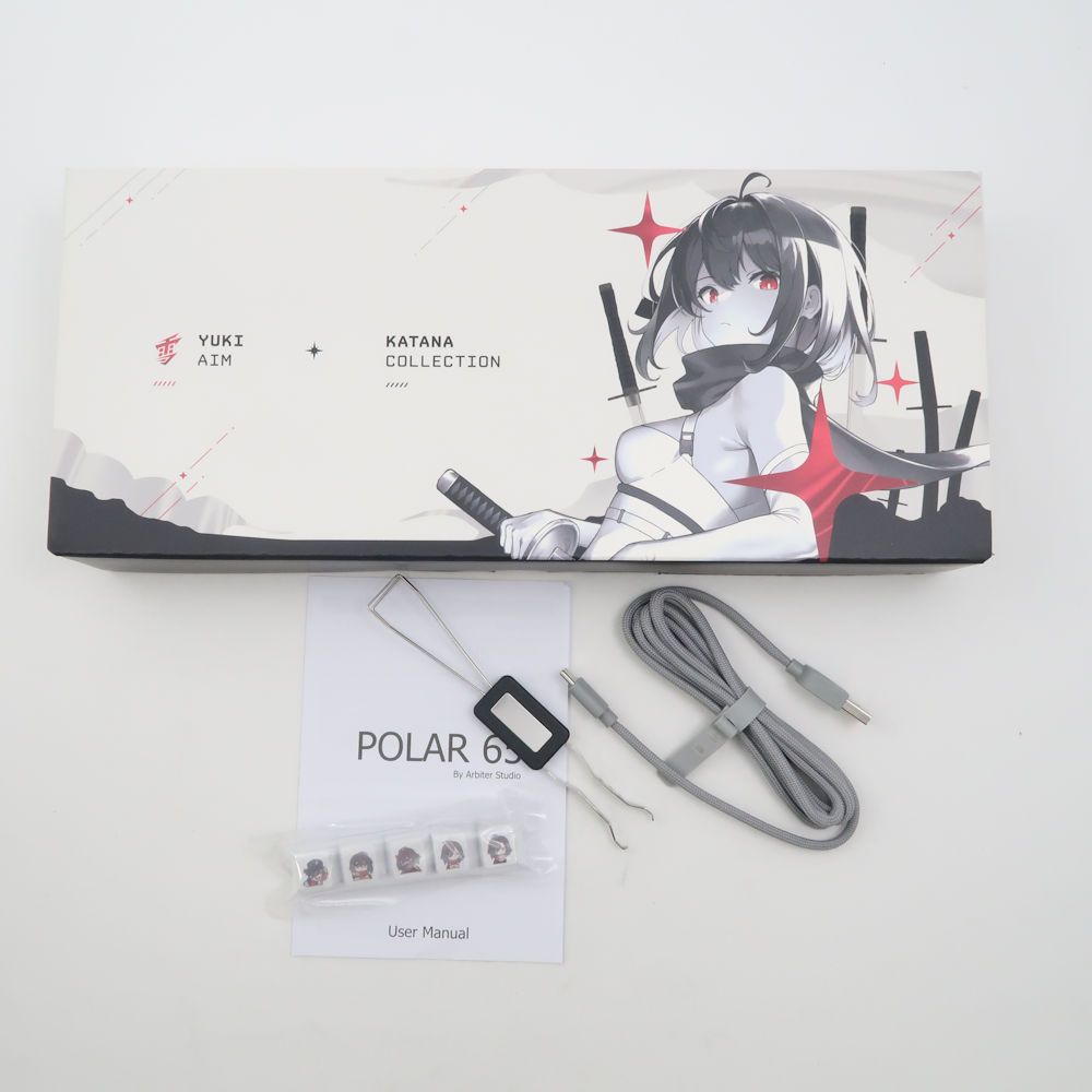 美品 YukiAim ユキエイム Polar 65 Katana Collection ゲーミングキーボード 赤軸 英語配列 有線 eスポーツ PC周辺機器 HU1205 