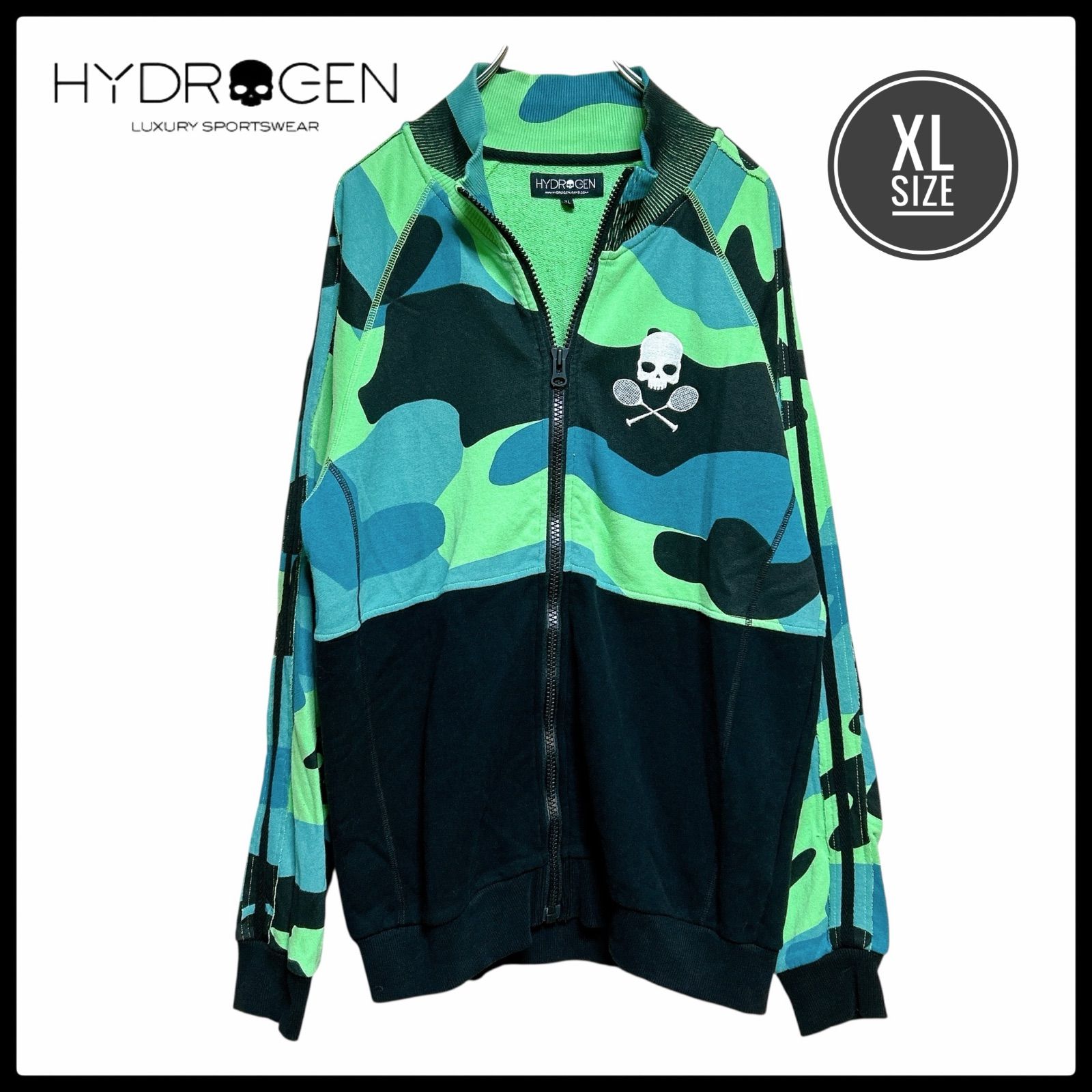 HYDROGEN ハイドロゲン テニス カモフラ 迷彩 スカル フーディー 