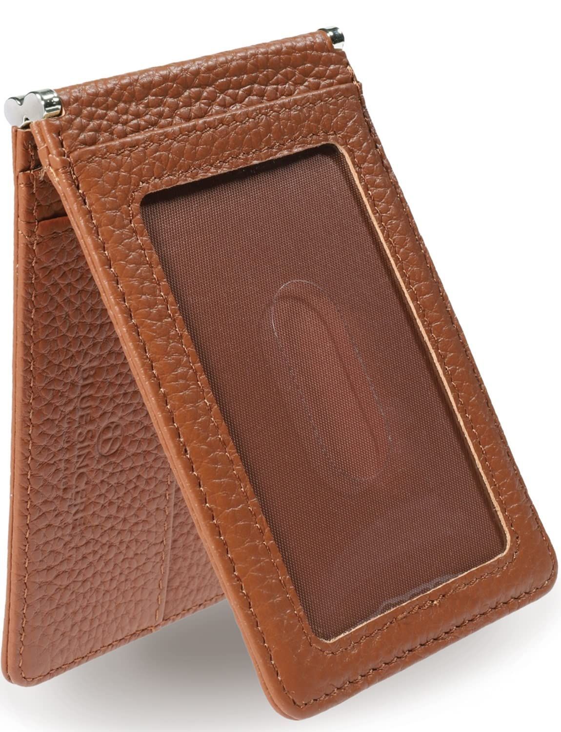 【数量限定】【人気商品】ブルーシンシア SINCERE] 定期入れ 本革 メンズ 二つ折り 薄型 4枚収納 パスケース [BLUE 両面 バタフライ レザー カードケース / PC4(レトロキャメル)