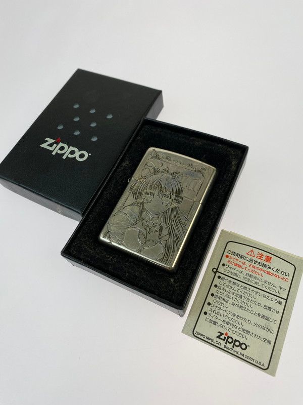 ZIPPO ジッポ 夜明け前より瑠璃色な フィーナ オイルライター キャラクター アニメ シルバー 206-250427-em-06-min