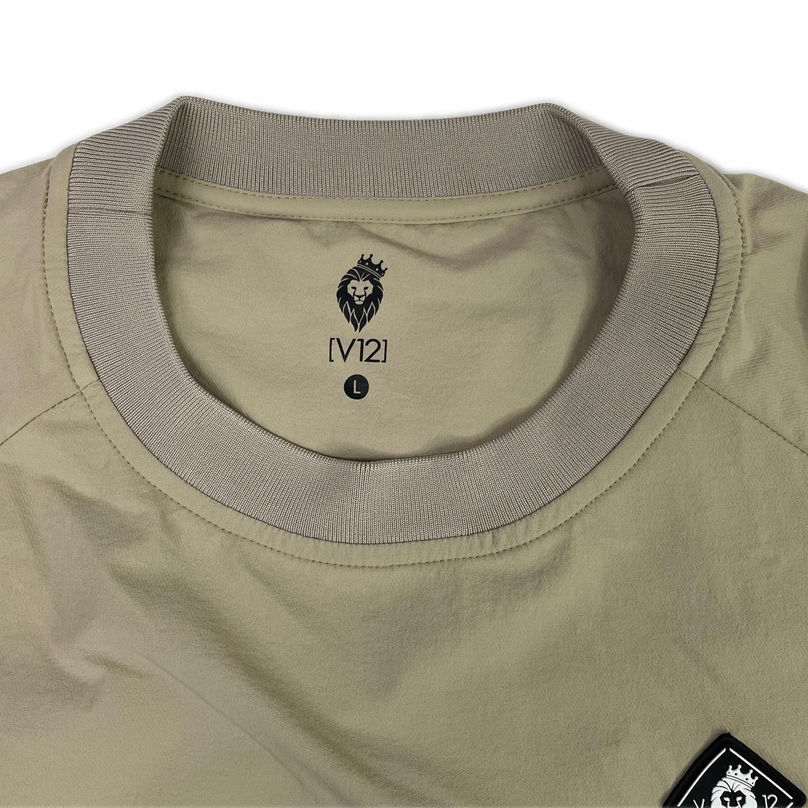 あたたかい メンズ ヴィ トゥエルヴ V12 スニードジャック L ベージュ クルーネック 本日発送