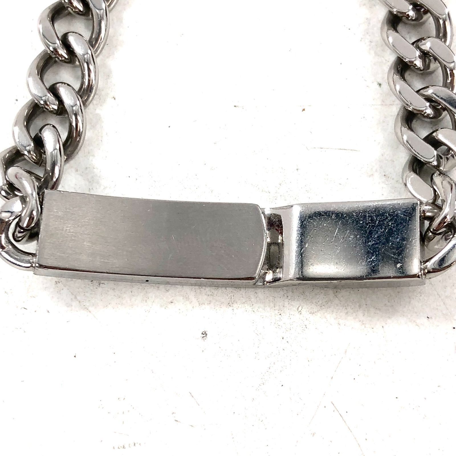 DIESEL ディーゼル ブレスレット プレート シルバー チェーン