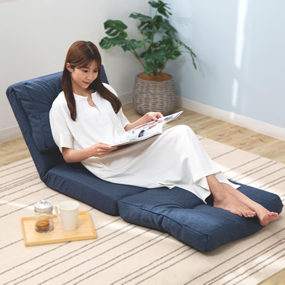 ソファ ソファー 1人掛け 座椅子 ネイビー Amazon｜座椅子 42段