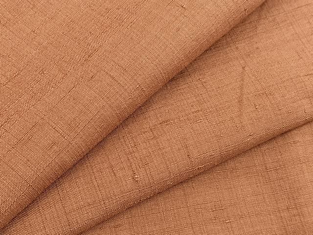 平和屋着物○上質な紬 色無地 赤茶色 正絹 逸品 BAAT6720hv