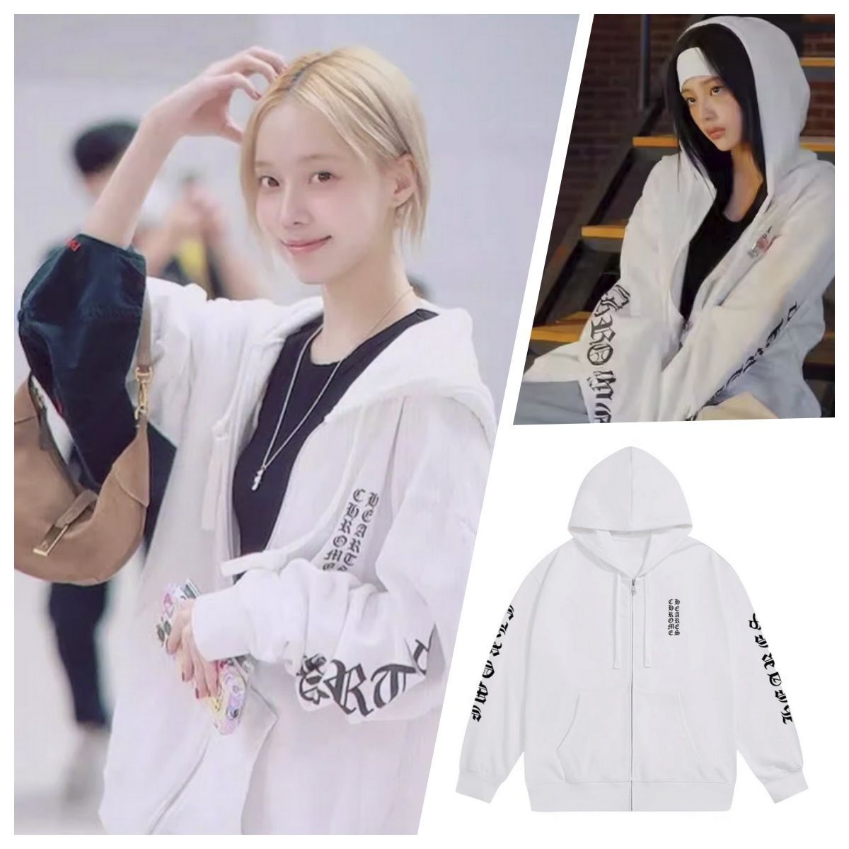 Aespa ウィンター＆NewJeans ミンジ着用 GRIND STRONG ダンス衣装 Bunnies 部屋着 厚手 寝間着 半袖 シンプル コットン オーバーサイズ 練習着 春秋冬 服 メンズ レディース 男女 ウィメンズ パーカー
