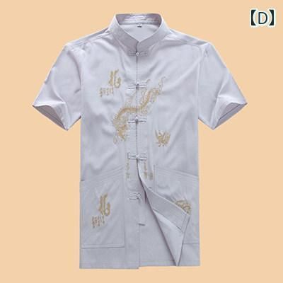 種類69：4XL/D：A 63 グレー 秋冬 コーデ メンズ  服 シンプル ファッション オシャレ 大人 かっこいい 大きいサイズ ストリート 紳士服  赤 唐服 シャツ 半袖 