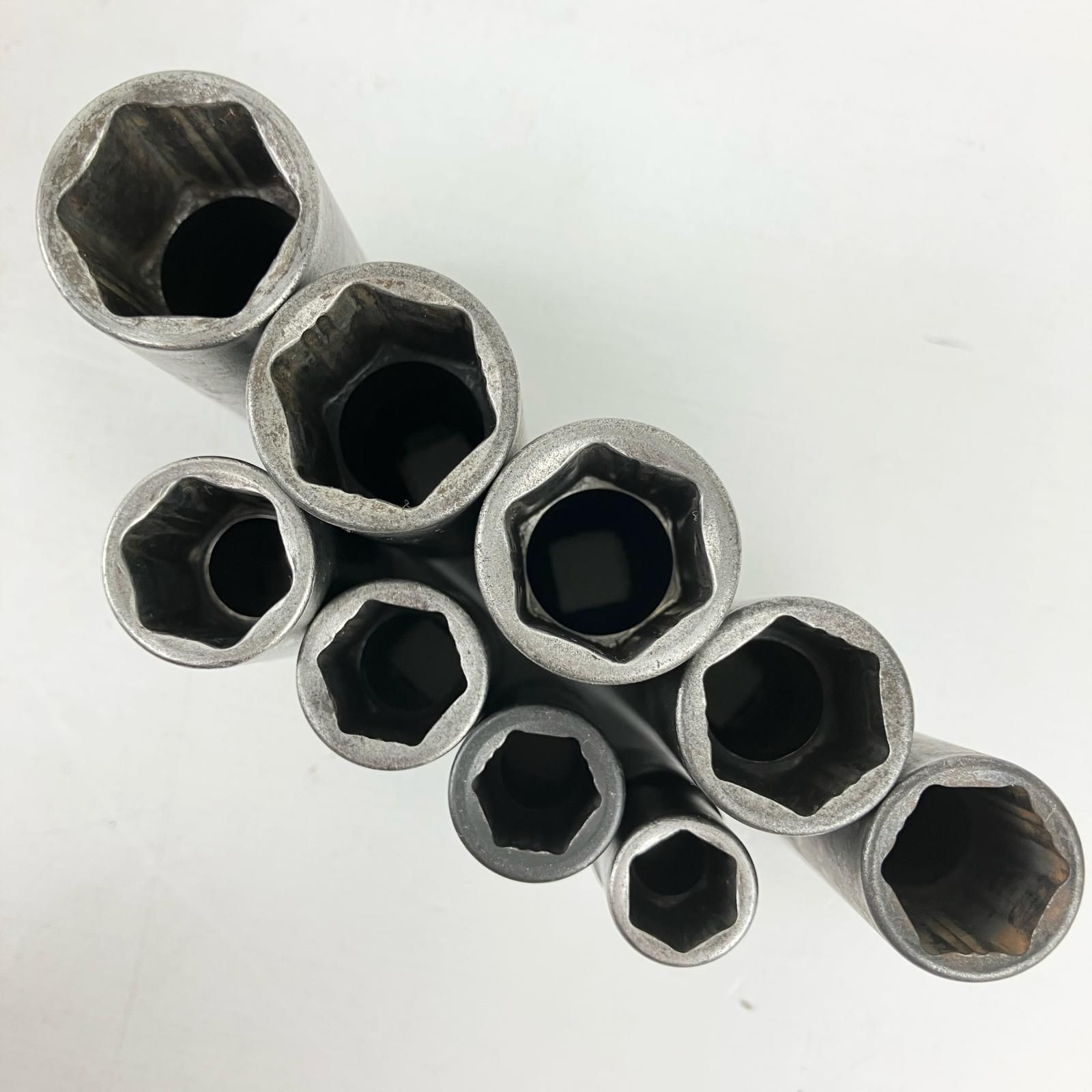 全て送料無料。 ЗЗMAC TOOLS マック 3 8 ディープソケット XDPG610MM他 9個セット 10-19ｍｍ 12ｍｍ無し