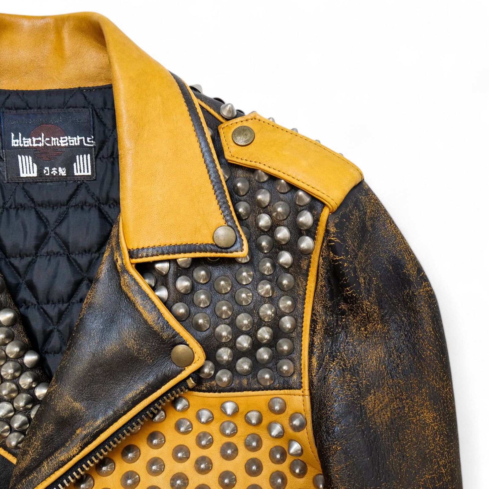 BLACK MEANS ブラックミーンズ 1点物 Studs スタッズ ライダース