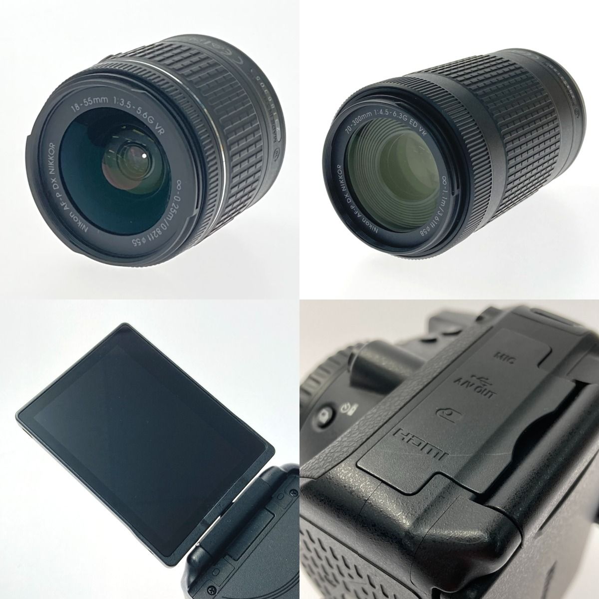 Nikon デジタル一眼レフカメラ D5300 AF-P 18-55 VR レンズキット ブラック D5300LKP18-55 Nikon D5300 AF-P ダブルズームキット BLACK 一眼レフカメラ Nikon