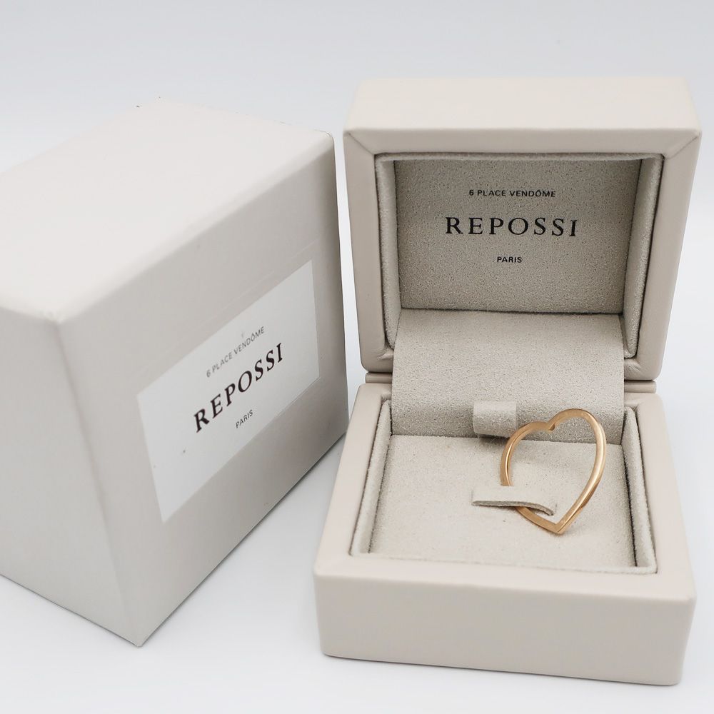 REPOSSI ハート型リング 専用ケース付き 57号 Antifer ハート ラージ